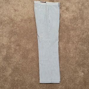 Vineyard Vines Blue Seersucker Flat Front Pants 33x30 Men’s